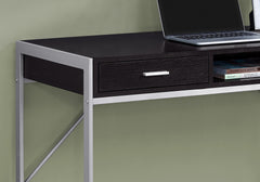Computer Desk, Home Office, Laptop, Storage Drawers, 48"l, Work, Brown Laminate, Grey Metal, Contemporary, Modern