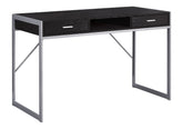 Computer Desk, Home Office, Laptop, Storage Drawers, 48"l, Work, Brown Laminate, Grey Metal, Contemporary, Modern