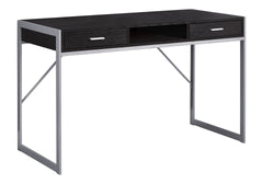 Computer Desk, Home Office, Laptop, Storage Drawers, 48"l, Work, Brown Laminate, Grey Metal, Contemporary, Modern