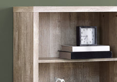 Bookshelf, Bookcase, Etagere, 5 Tier, 48"h, Office, Bedroom, Beige Laminate, Contemporary, Modern