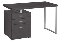 Computer Desk, Home Office, Laptop, Left, Right Set-up, Storage Drawers, 48"l, Work, Grey Laminate, Grey Metal, Contemporary, Modern