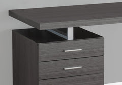 Computer Desk, Home Office, Laptop, Left, Right Set-up, Storage Drawers, 48"l, Work, Grey Laminate, Grey Metal, Contemporary, Modern