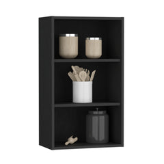 Wall Cabinet 36" H, 3 shelves, Black