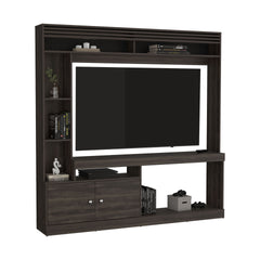 Entertainment Center, 2 Doors, 7 Shelves, 65" TV Capacity