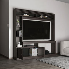 Entertainment Center, 2 Doors, 7 Shelves, 65" TV Capacity