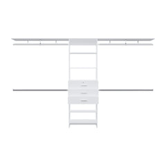 Closet System, 3 Drawers, 5 Shelves