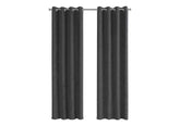 Curtain Panel, 2pcs Set, 54"w X 95"l, Room Darkening, Grommet, Living Room, Bedroom, Kitchen, Grey Micro Suede, Contemporary, Modern