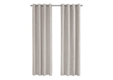 Curtain Panel, 2pcs Set, 54"w X 84"l, Room Darkening, Grommet, Living Room, Bedroom, Kitchen, Beige Micro Suede, Contemporary, Modern