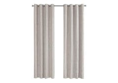Curtain Panel, 2pcs Set, 54"w X 84"l, Room Darkening, Grommet, Living Room, Bedroom, Kitchen, Beige Micro Suede, Contemporary, Modern