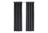 Curtain Panel, 2pcs Set, 54"w X 84"l, Room Darkening, Grommet, Living Room, Bedroom, Kitchen, Grey Velvet, Contemporary, Modern