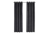 Curtain Panel, 2pcs Set, 54"w X 95"l, Room Darkening, Grommet, Living Room, Bedroom, Kitchen, Grey Velvet, Contemporary, Modern