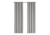 Curtain Panel, 2pcs Set, 54"w X 95"l, 100% Blackout, Grommet, Living Room, Bedroom, Kitchen, Grey Thermal Insulation Polyester, Contemporary, Modern