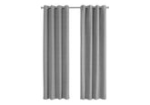 Curtain Panel, 2pcs Set, 54"w X 95"l, 100% Blackout, Grommet, Living Room, Bedroom, Kitchen, Grey Thermal Insulation Polyester, Contemporary, Modern