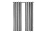 Curtain Panel, 2pcs Set, 54"w X 95"l, Room Darkening, Grommet, Living Room, Bedroom, Kitchen, Grey Micro Suede, Contemporary, Modern
