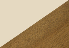 Dining Chair, Set Of 2, Side, Kitchen, Dining Room, Oak And Cream, Wood Legs, Transitional