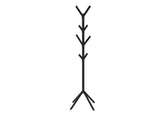 Coat Rack, Hall Tree, Free Standing, 8 Hooks, Entryway, 70"h, Bedroom, Black Metal, Contemporary, Modern