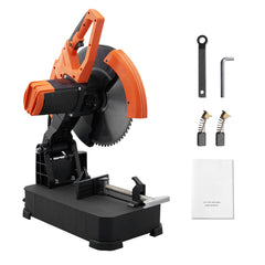 Chop Saw, 14"/355mm Blade Diameter Cut Off Saw, 2800W 1200RPM Steel Cutting Machine, 0-45° Adjustable Dry Cut Chop Saw, Miter Saw for Cutting Metal Cold Cut Saw for Steel/Rebar/Iron/Aluminum
