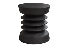 Accent Table, 25"h, Indoor Or Outdoor, Side Table, End, Bedroom, Living Room, Nightstand, Round, Black, Contemporary, Modern