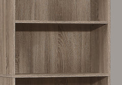 Bookshelf, Bookcase, 6 Tier, 72"h, Office, Bedroom, Brown Laminate, Transitional