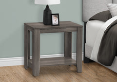 Accent Table, Side, End, Nightstand, Lamp, Living Room, Bedroom, Grey Laminate, Transitional