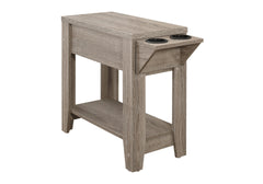 Accent Table, Side, End, Storage, Lamp, Living Room, Bedroom, Dark Taupe Laminate, Transitional