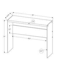 Accent Table, Console, Entryway, Narrow, Sofa, Living Room, Bedroom, Glossy White Laminate, Clear Tempered Glass, Contemporary, Modern