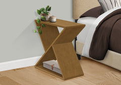 Accent Table, Side, End, Nightstand, Narrow, Small, Bedroom, Living Room, Lamp, Brown Veneer, Contemporary
