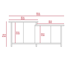 Coffee Table, Lower Open Shelf, Black