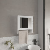 Medicine Cabinet 19.70" H, with 1 Door, 2 Shelves, 1 Mirror, White