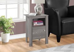 Accent Table, Side, End, Nightstand, Lamp, Storage, Living Room, Bedroom, Grey Laminate, Transitional