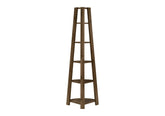 Bookshelf, Bookcase, Etagere, Corner, 5 Tier, 72"h, Office, Bedroom, Walnut Laminate, Contemporary, Modern