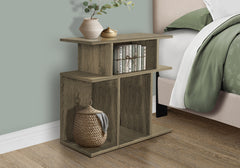 Accent Table, Side, End, Nightstand, Lamp, Living Room, Bedroom, Brown Laminate, Contemporary, Modern