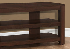 Tv Stand, 42 Inch, Console, Media Entertainment Center, Storage Shelves, Living Room, Bedroom, Brown Laminate, Contemporary, Modern