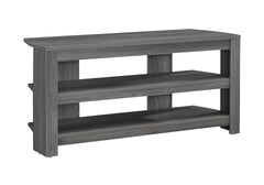 Tv Stand, 42 Inch, Console, Media Entertainment Center, Storage Shelves, Living Room, Bedroom, Grey Laminate, Contemporary, Modern