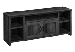 Tv Stand, 60 Inch, Console, Media Entertainment Center, Storage Cabinet, Living Room, Bedroom, Black Laminate, Transitional