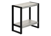 Accent Table, Side, End, Nightstand, Lamp, Living Room, Bedroom, Grey Laminate, Black Metal, Industrial