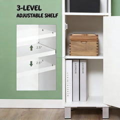 Freestanding Tower Cabinet,Tall Bathroom Storage Cabinet,Foyer Storage Cabinet