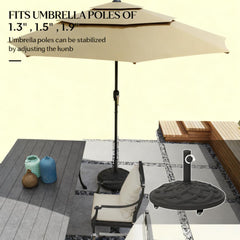 Resin Umbrella Stand Base,Round Patio Umbrella Base with Wheels,Heavy Duty Patio Umbrella Holder