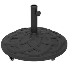 Resin Umbrella Stand Base,Round Patio Umbrella Base with Wheels,Heavy Duty Patio Umbrella Holder