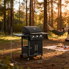 Portable Barbecue w/ Wheels Gas Grill