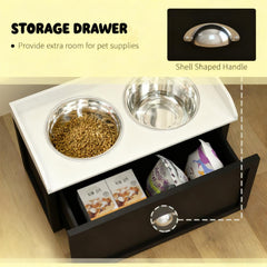 Pet Dish Bowl Set with Storage,Pet Feeding Station,for Large Sized Dogs