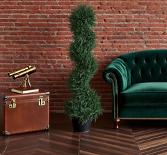 Artifical Cedar Tree Topiary Artificial Faux Cedar Tree Spiral Fake Plant