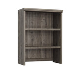Library Hutch with Adjustable Shelves, Brown finish