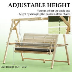 Chic Wooden Garden Swing Chair,Outdoor Conversation Swing