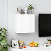 30 Inch White Shaker Double Door Wall Cabinet Solid Wood with 2 adjustable shelves Ready to Assemble for Kitchen,Bathroom,Laundry and Garage Storage(30"W×12"D×30"H)