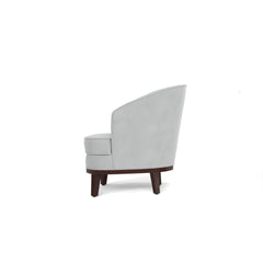 Ava Upholstered Barrel Accent Chair, Light Grey