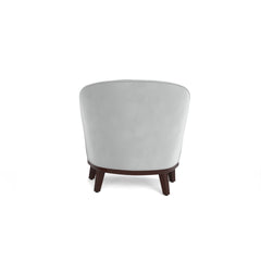 Ava Upholstered Barrel Accent Chair, Light Grey