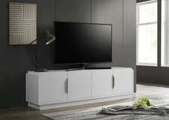 Carrington 70"W White 4-Door TV Stand
