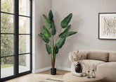 Artificial Plant, 83" Tall, Indoor, Decorative, Floor, Palm Tree, Real Touch, Green Leaves, Black Pot
