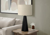 Lighting, 27"h, Table Lamp, Black Resin, Beige Shade, Modern